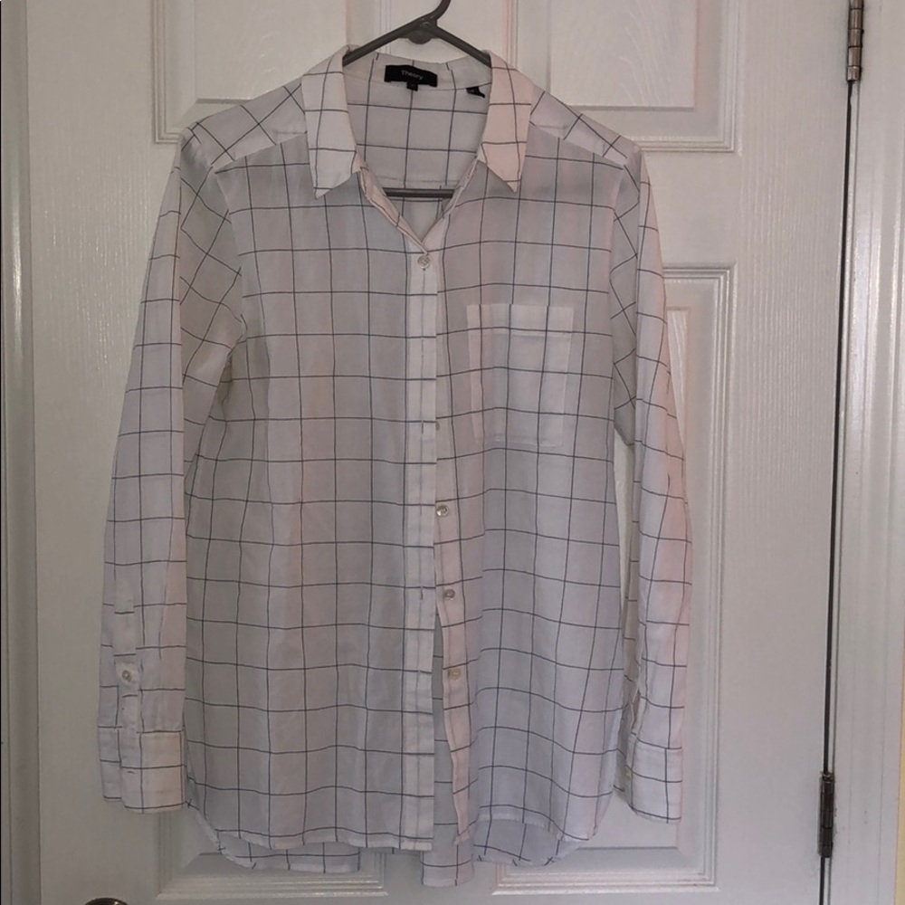 Theory Striped Pattern Button Down